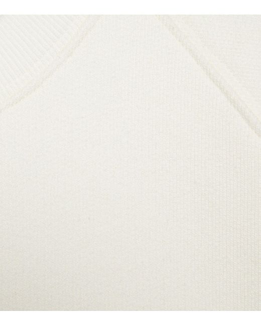 Gucci White Drawstring Logo Sweatshirt