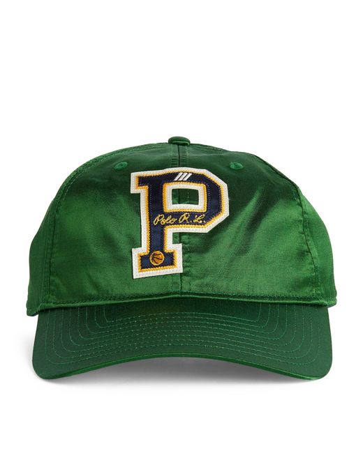 Polo Ralph Lauren Satin Logo-patch Baseball Cap in Green for Men | Lyst