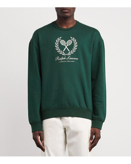 Ralph Lauren Green X Wimbledon Crest Sweatshirt for men
