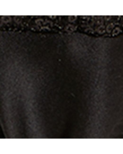 Aubade Black X Elie Saab Sequinned Lace Tanga Briefs