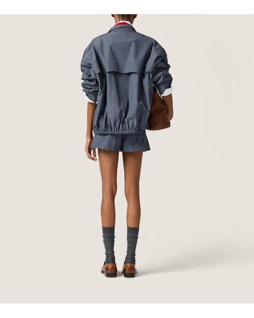 Miu Miu Blue Check Mini Skort