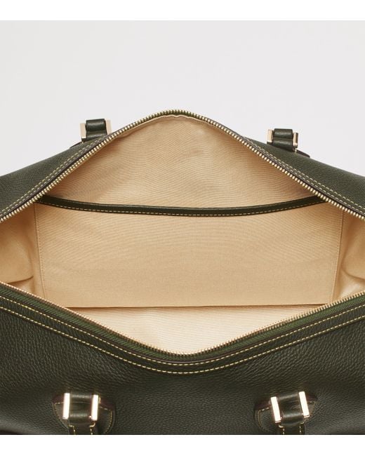 Aspinal Black Leather Hudson Flight Bag