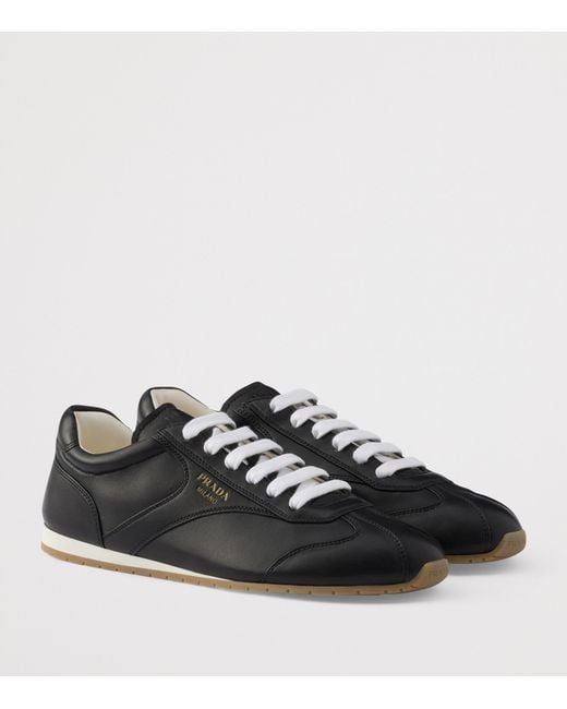 Prada Black Nappa Leather Sneakers