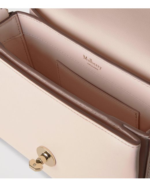 Mulberry Pink Small Leather Lana Top-Handle Bag