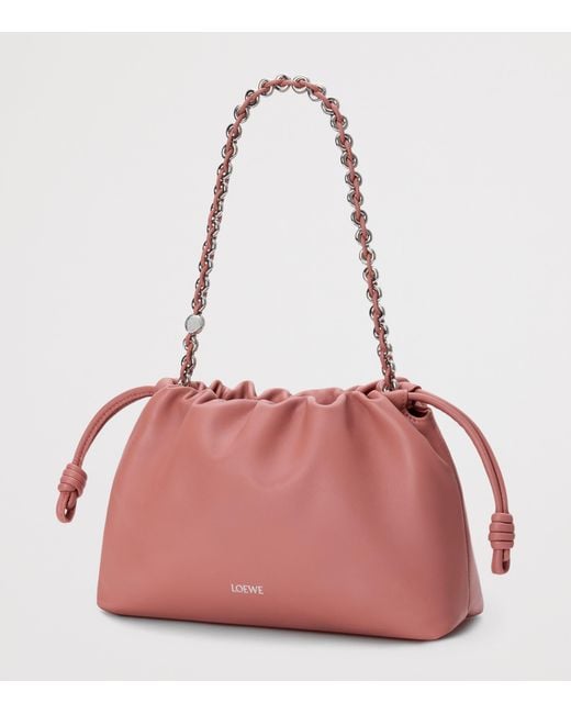 Loewe Pink Medium Leather Flamenco Shoulder Bag