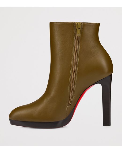 Christian Louboutin Brown Fannylove Leather Ankle Boots 120