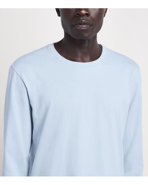 Hanro Blue Cotton Night & Day T-Shirt for men