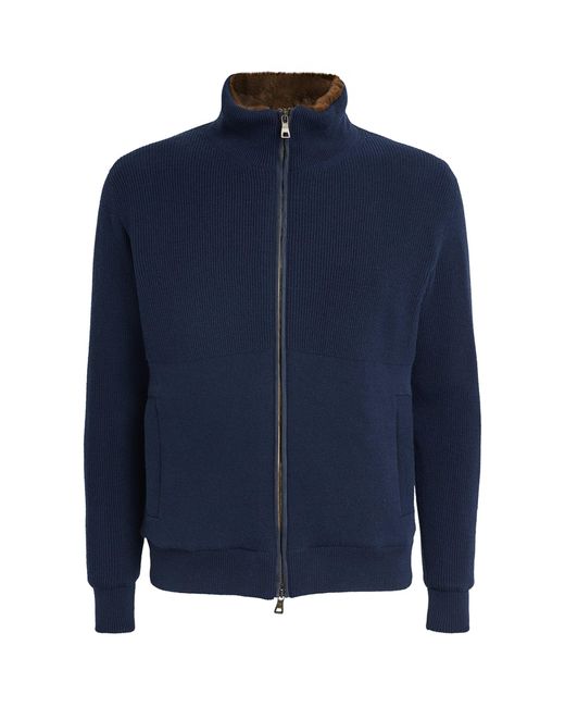 FIORONI CASHMERE Blue Wool-cashmere Sweater for men