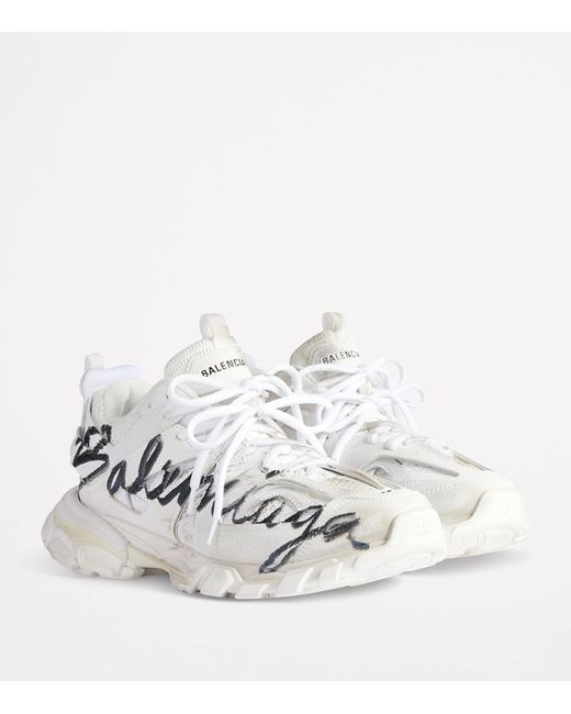 Balenciaga White Track Signature Sneaker