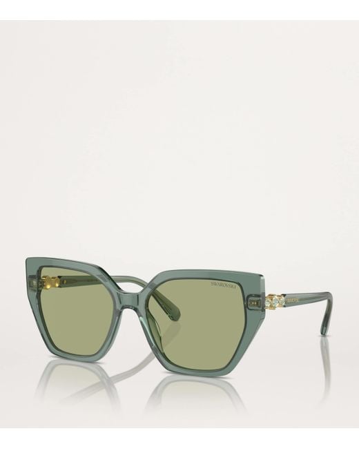 Swarovski Green Acetate Sk6016 Sunglasses