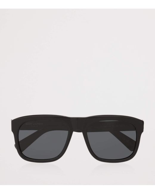 Saint Laurent Gray Acetate Sl 558 Rectangle Sunglasses for men