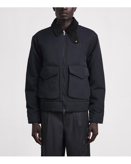 Fred Perry Black Padded Caban Jacket for men