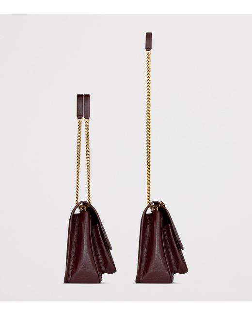 Saint Laurent Purple Medium Leather Niki Shoulder Bag