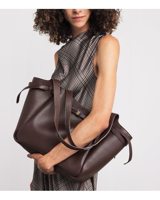 Tory Burch Brown Leather Romy Tote Bag
