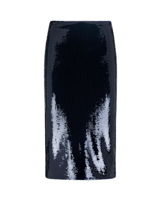 Tom Ford Blue Sequin Pencil Skirt