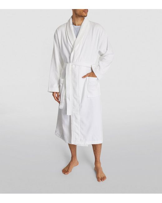 Derek Rose White Towelling Robe for men