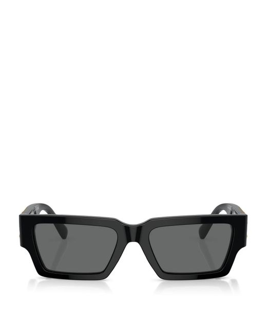 Versace Black Acetate Medusa-Detail Sunglasses