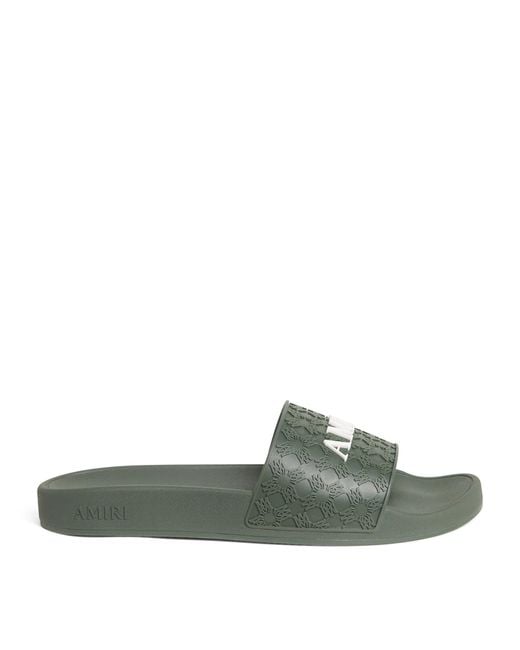 Amiri Green Ma Quad Pool Slides for men