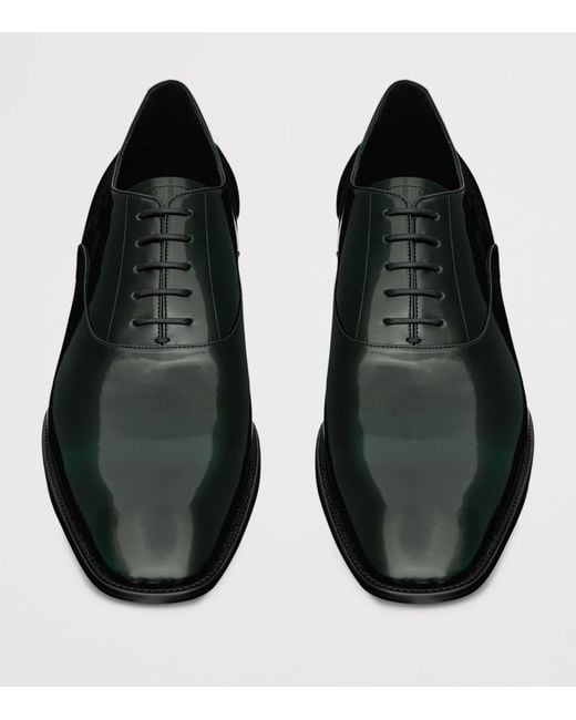 Saint Laurent Black Patent Leather Stanton Oxford Shoes for men