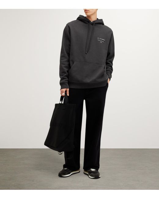 AllSaints Black Redact Hoodie for men