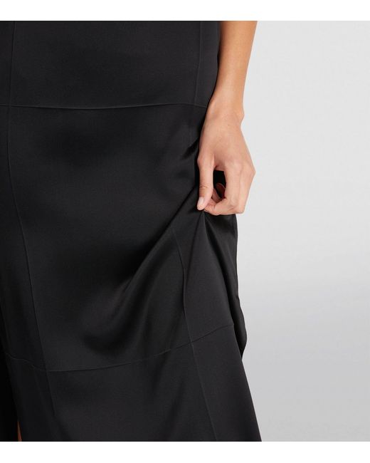 Khaite Black Silk Sicily Midi Dress