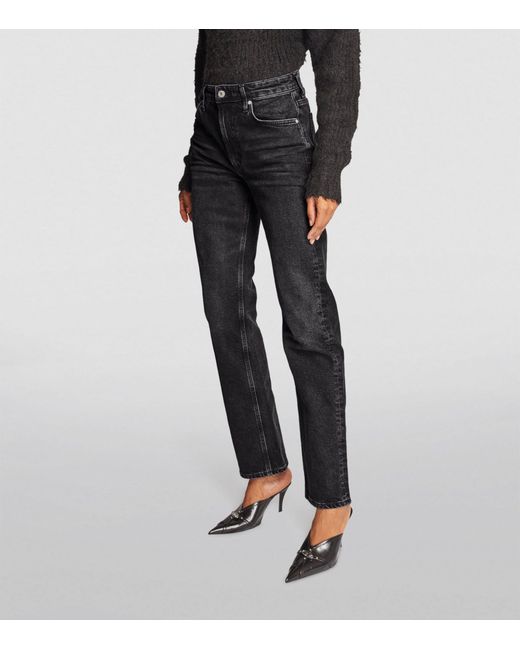 Citizens of Humanity Black Zurie High-rise Straight Jeans