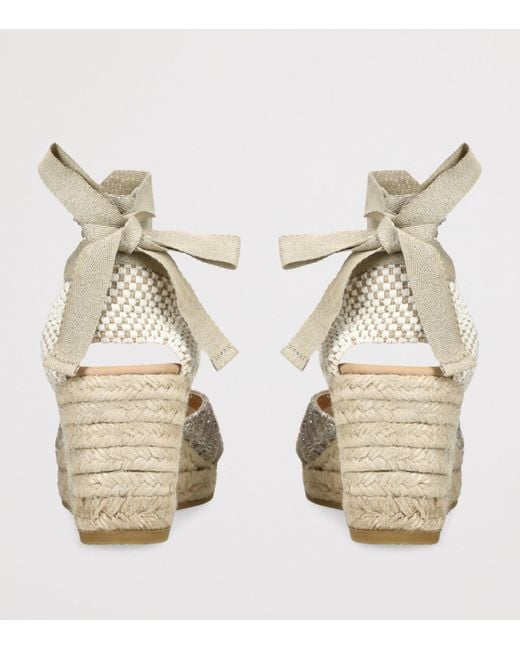 Manebí Metallic Hamptons Wedge Espadrilles 80