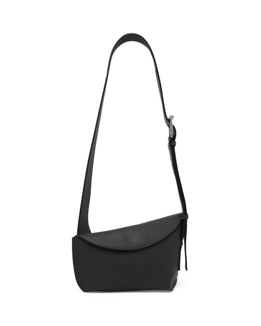 Alexander McQueen Black Leather The T-Bar Sling Cross-Body Bag