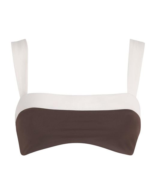 Away That Day Gray Square-Neck Grenada Bikini Top