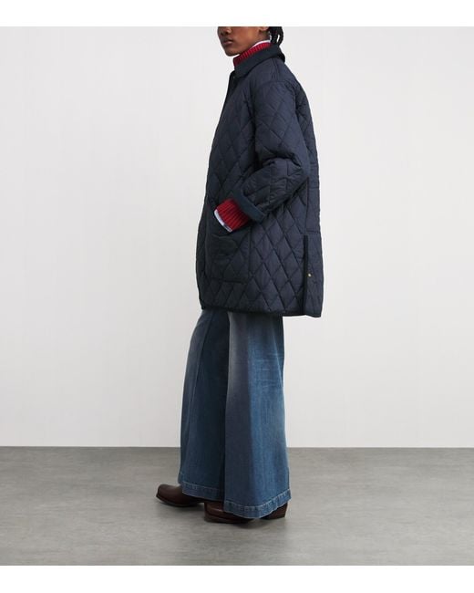 Polo Ralph Lauren Blue Water-Repellent Quilted Coat