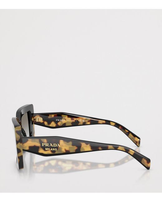 Prada Black Pr D01S Rectangle Sunglasses