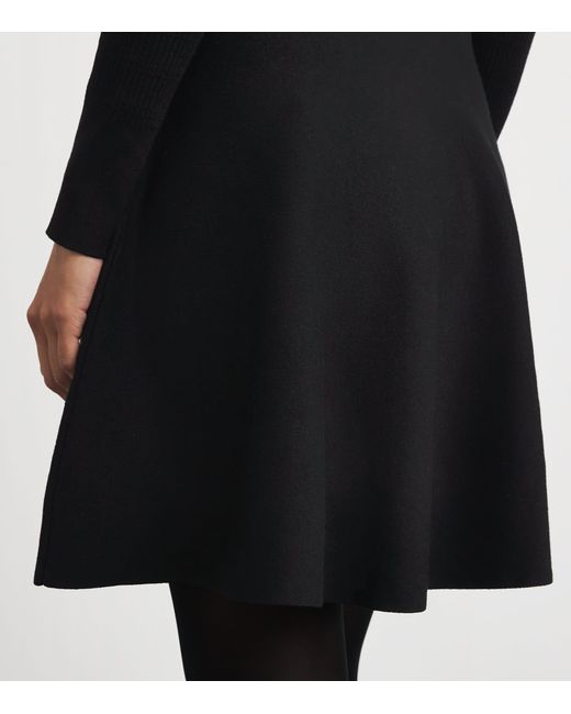 Claudie Pierlot Black Knit Bow-Detail Mini Dress