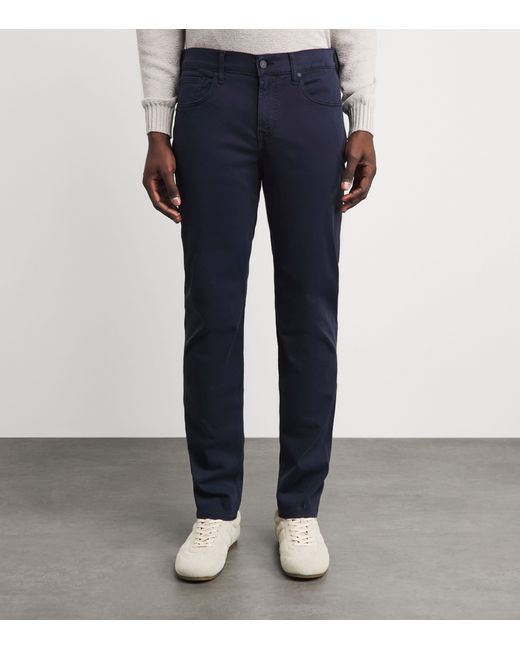 7 For All Mankind Blue Slimmy Luxe Performance Plus Jeans for men