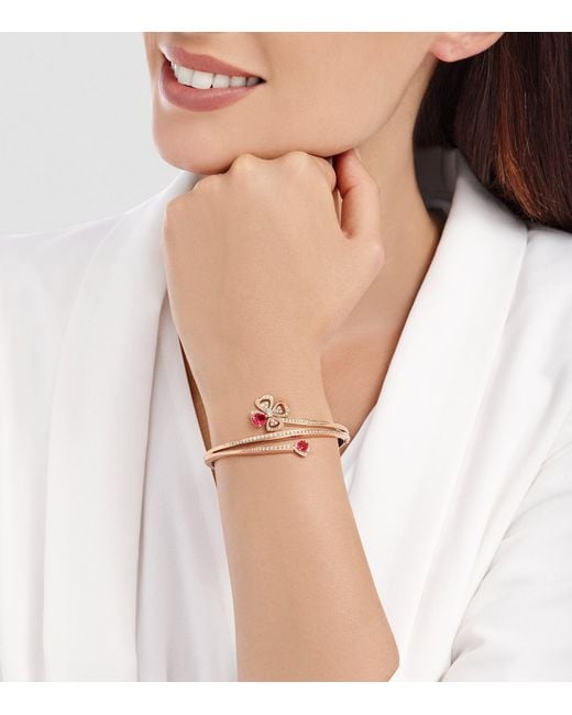 BVLGARI Pink Diamond And Rubellite Fiorever Bangle