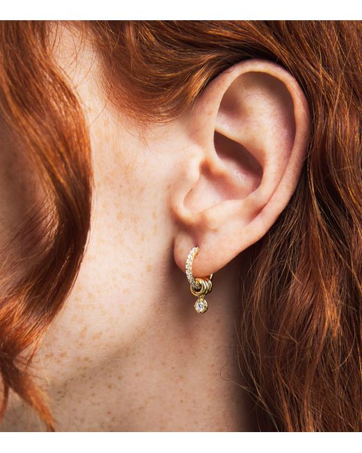 Spinelli Kilcollin Metallic And Diamond Zahra Hoop Earrings
