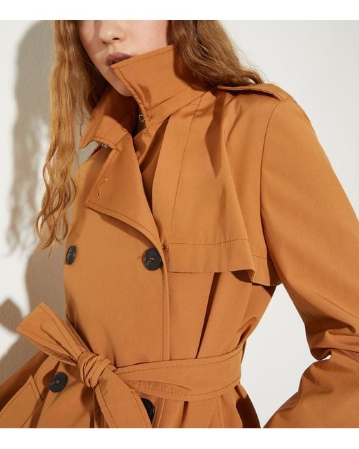 MAX&Co. Brown Double-Breasted Trench Coat