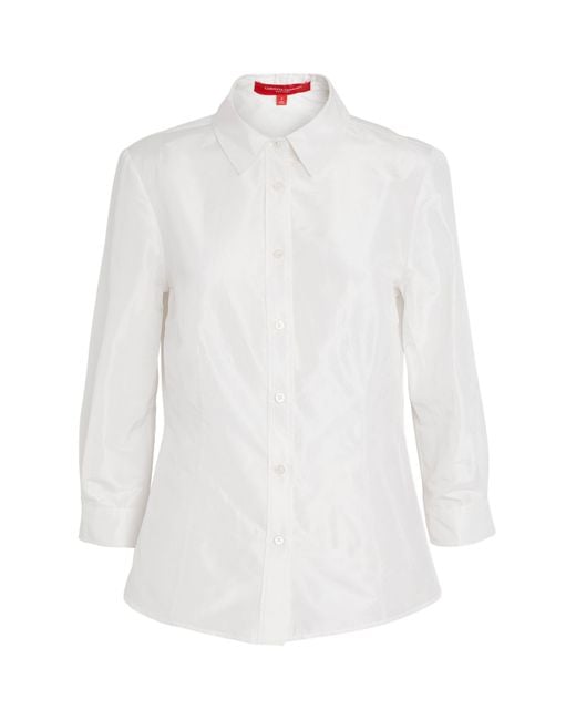 Carolina Herrera White Silk-taffeta Shirt