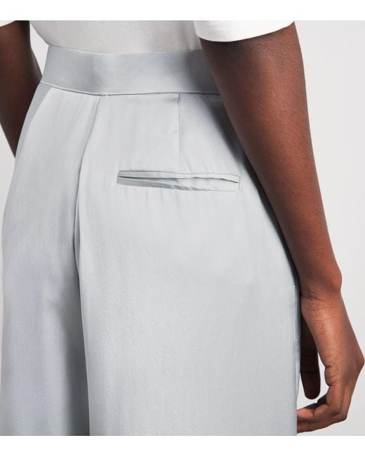 Abadia White Satin Trousers