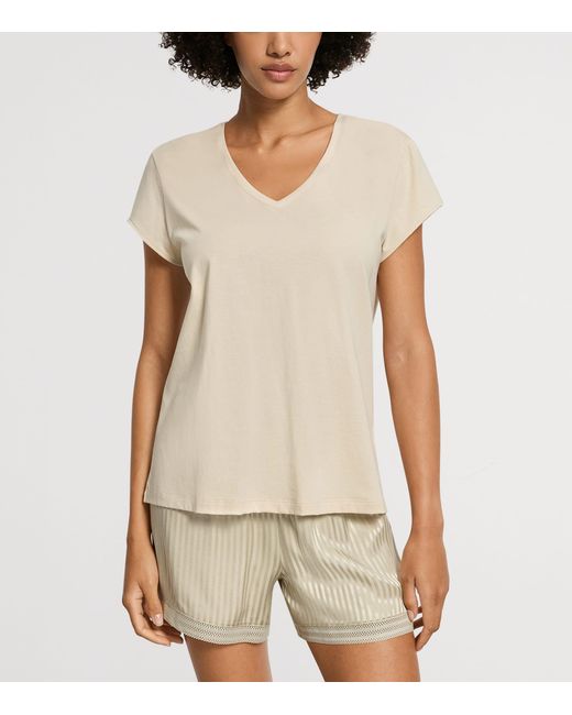 Hanro Natural Organic Cotton V-Neck T-Shirt