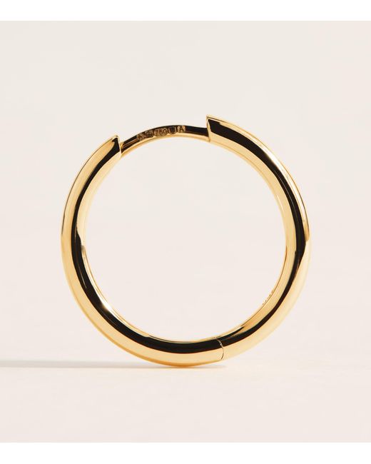 Harrods Natural Medium Huggie Earrings