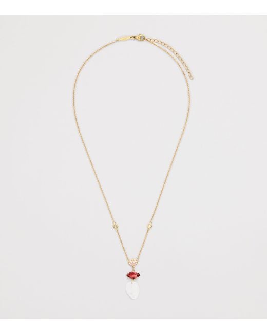 Jacquie Aiche Metallic And Tourmaline Triple Step Necklace