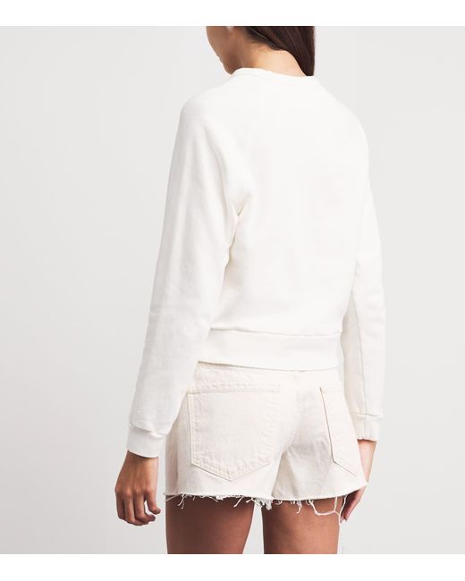 Mother White Cotton Itty Concert Sweater