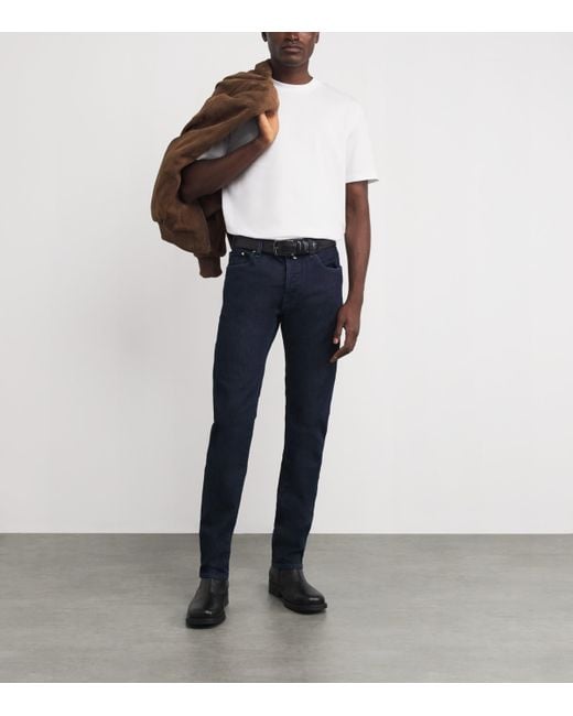 Jacob Cohen White Cotton Monogram T-Shirt for men