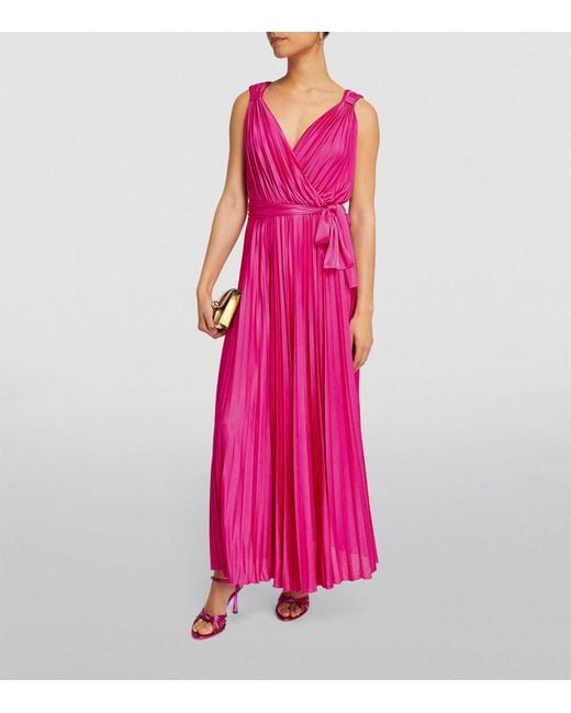 MAX&Co. Pink Pleated Maxi Dress