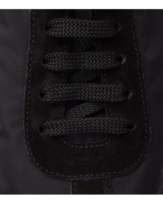 Prada Black Suede-Re-Nylon-Metal Collapse Sneakers