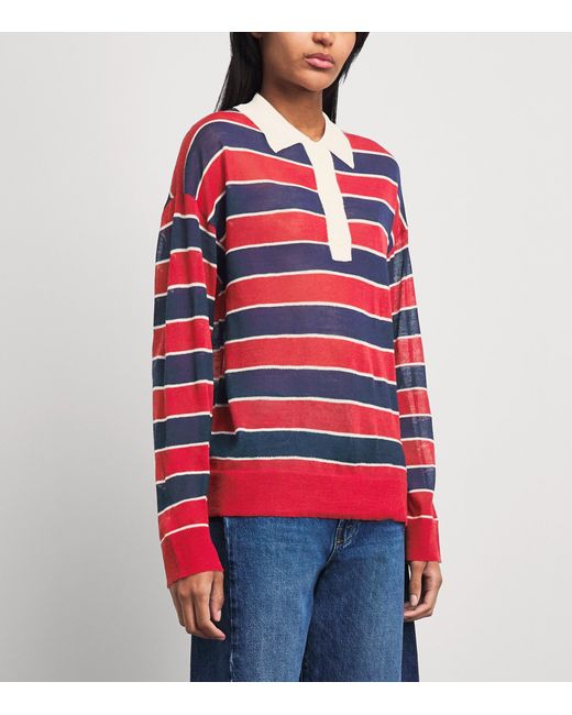 Mother Red Wool The Biggie Raquette Polo Top