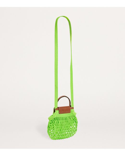 Longchamp Green Extra-Small Le Pliage Filet Mesh Bag