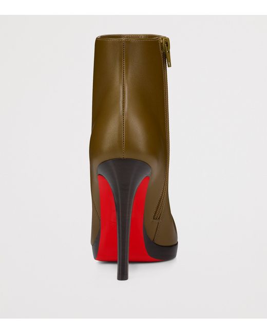 Christian Louboutin Brown Fannylove Leather Ankle Boots 120