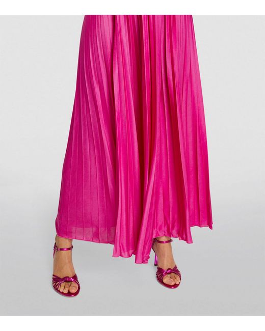 MAX&Co. Pink Pleated Maxi Dress