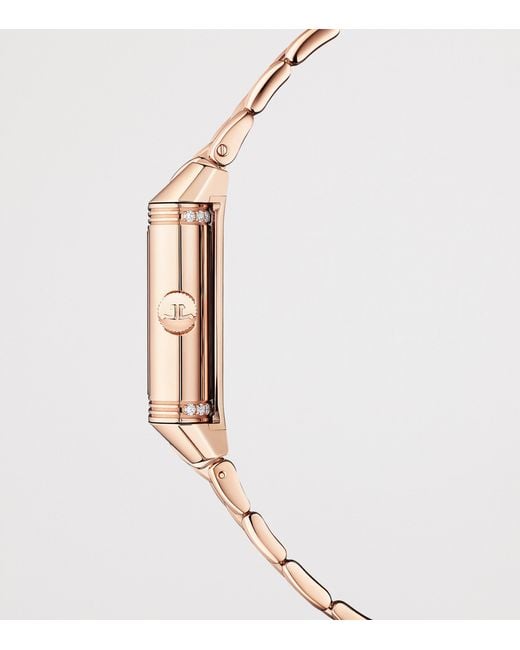 Jaeger-lecoultre Metallic Rose And Diamond Reverso One Duetto Watch